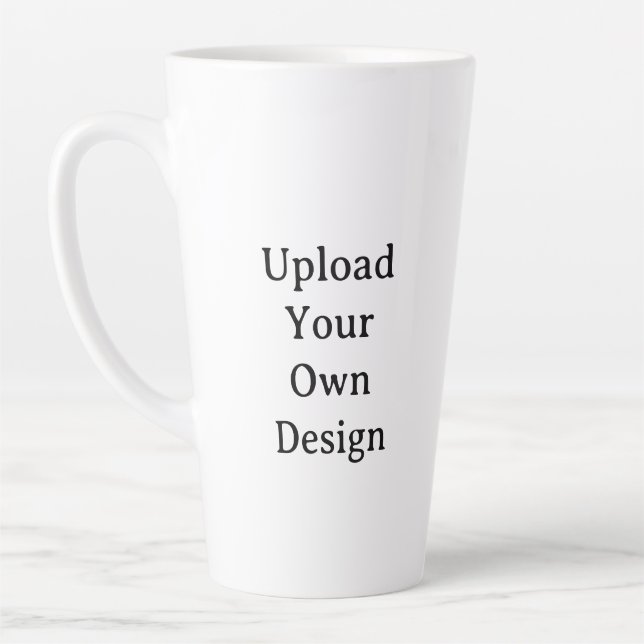 Create Your Own Simple Custom Large 17oz Latte Mug Milchtasse (Links)