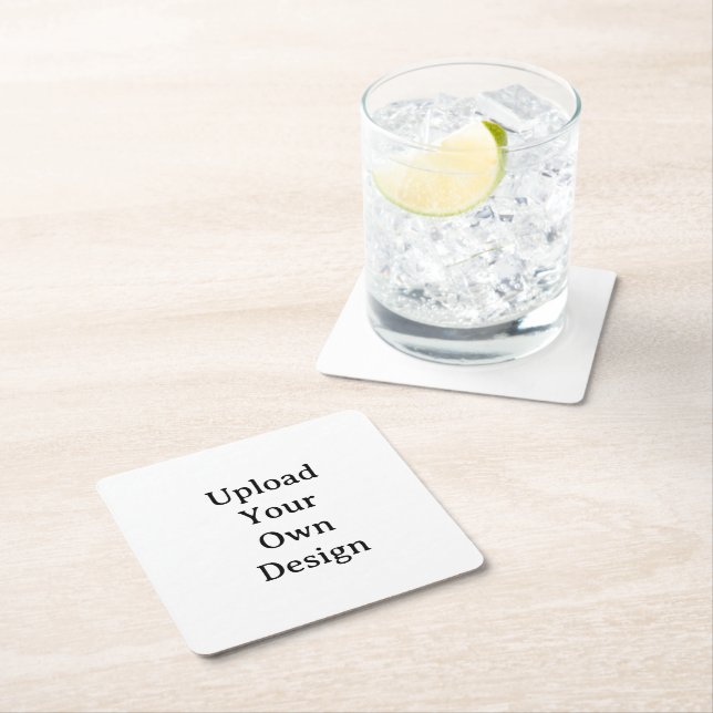 Create Your Own Simple Custom Rechteckiger Pappuntersetzer (Vor Ort)