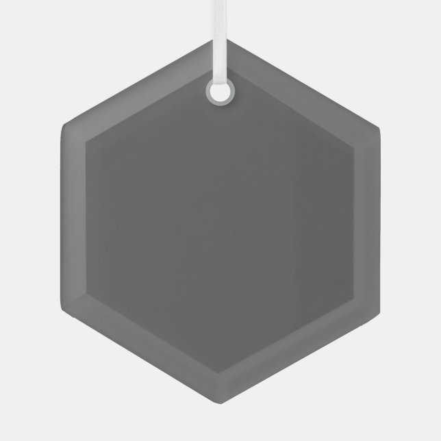 Create Your Own simple dark gray Ornament Aus Glas (Vorderseite)