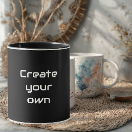 Create Your Own Sips & Giggles Custom Black Mug Tasse
