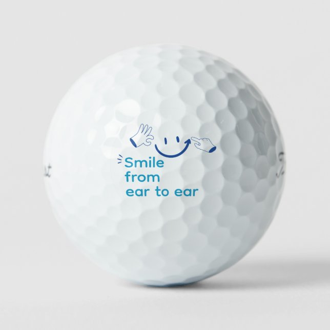 Create Your Own Sky Blue Denim Blue Personal Golfball (Vorderseite)