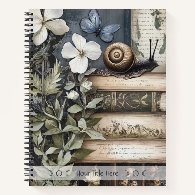 Create Your Own Snail Herbology Books Botanical Notizbuch (Vorderseite)