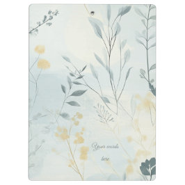 Create Your Own Soft Golden Flowers Minimalist Klemmbrett