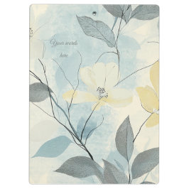 Create Your Own Soft Yellow Flowers Minimalist Klemmbrett