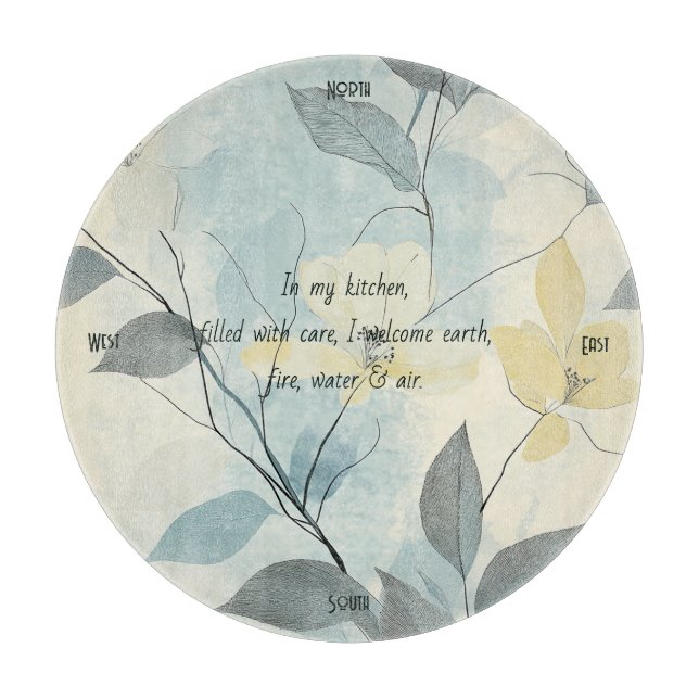 Create Your Own Soft Yellow Flowers Minimalist Schneidebrett (Vorderseite)