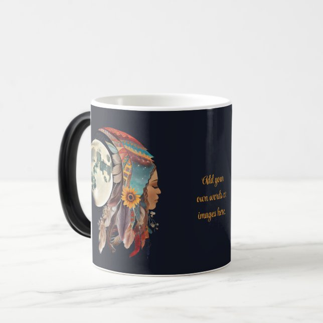Create Your Own Spiritual Boho Full Moon Verwandlungstasse (Vorderseite Links)