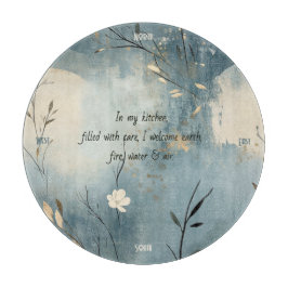 Create Your Own Summer Blue Floral Minimalist Schneidebrett
