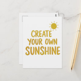 Create your own sunshine quote on postkarte