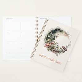Create Your Own Tea Roses Floral Crescent Moon Planer