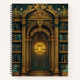 Create Your Own Teal Enchanted Secret Library Notizbuch