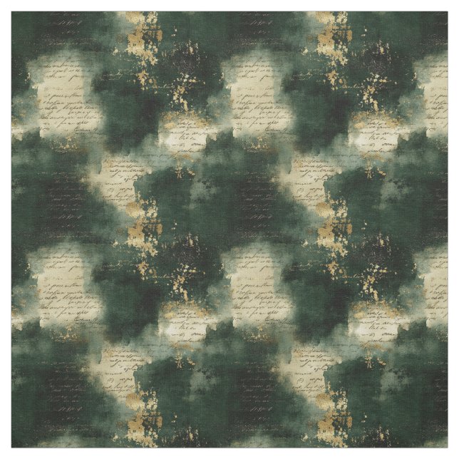 Create Your Own Teal Gold Mysterious Text Black Stoff (Muster)