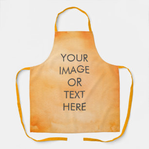 Create Your Own text watercolour orange Apron Schürze