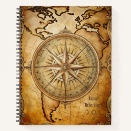 Create Your Own Traveler Compass Rose Map Notizbuch