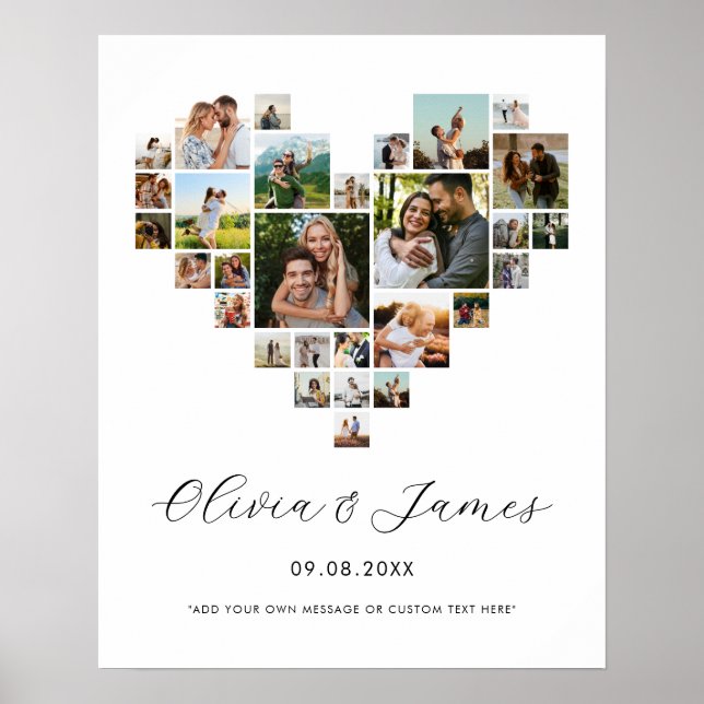 Create Your Own Valentines Day Photo Collage Poster (Vorne)