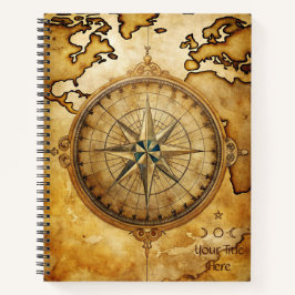 Create Your Own Vintage Compass Rose Travel Notizbuch