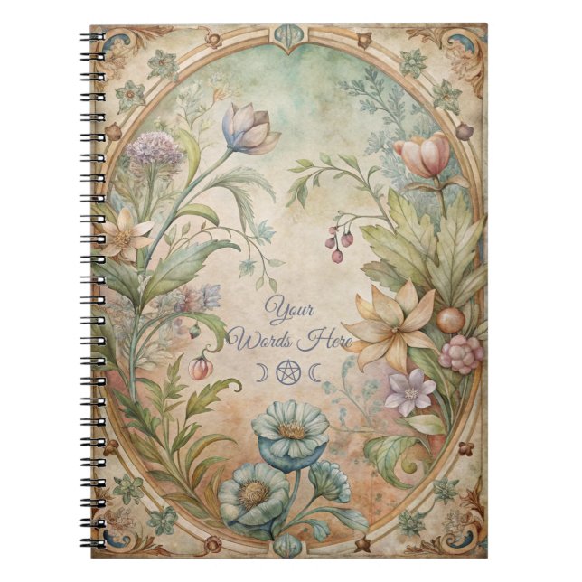 Create Your Own Vintage Framed Flower Garden Notizblock (Vorderseite)