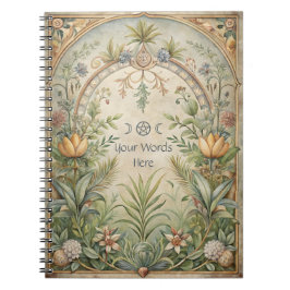 Create Your Own Vintage Ornamental Arch Flowers Notizblock