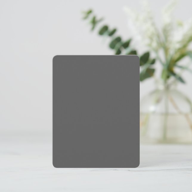 Create Your Own wedding dark gray Dankeskarte (Stehend Vorderseite)