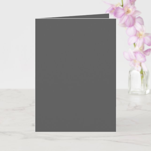 Create Your Own wedding dark gray Karte (Orchidee)