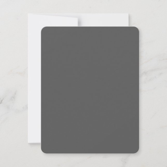 Create Your Own wedding dark gray Karte (Vorderseite)
