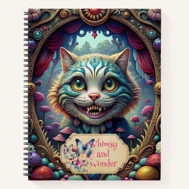 Create Your Own Whimsical Cheshire Cat Notizbuch (Vorderseite)