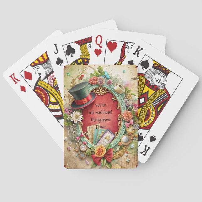 Create Your Own Whimsical Magic Top Hat Spielkarten (Rückseite)