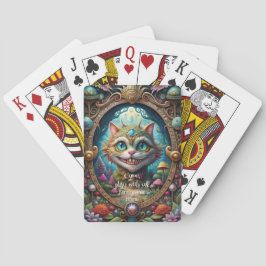 Create Your Own Whimsical Queen Cheshire Cat Spielkarten
