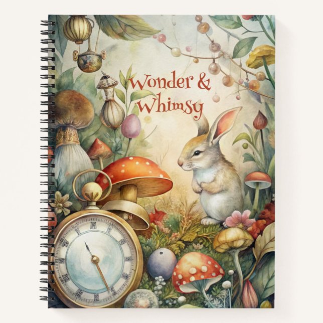 Create Your Own Whimsical Rabbit Hutch Notizbuch (Vorderseite)