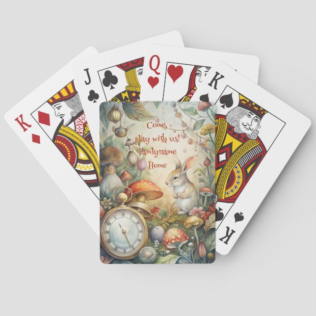 Create Your Own Whimsical Rabbit Hutch Spielkarten (Rückseite)