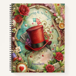 Create Your Own Whimsical Red Top Hat Notizbuch
