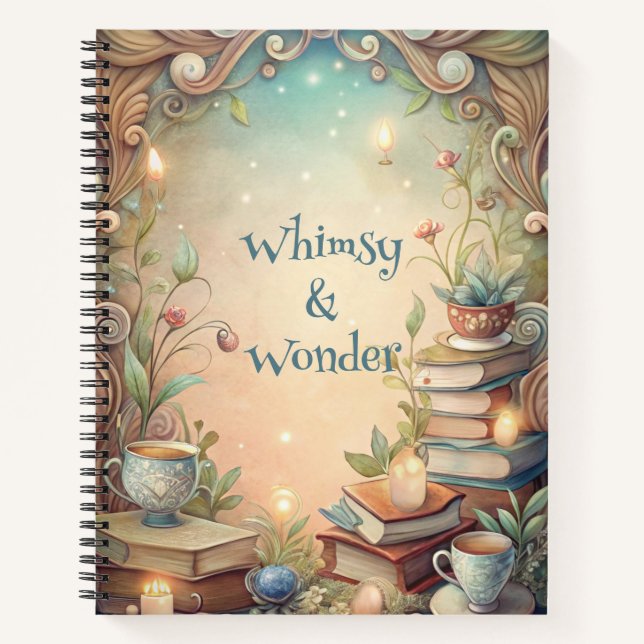 Create Your Own Whimsical Tea Party Tales Notizbuch (Vorderseite)