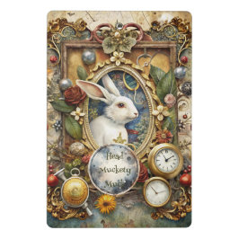 Create Your Own Whimsical White Rabbit Mini Klemmbrett