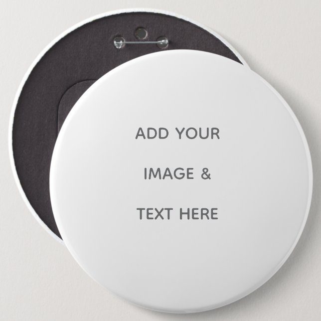 Create Your Own white  Button (Vorne & Hinten)