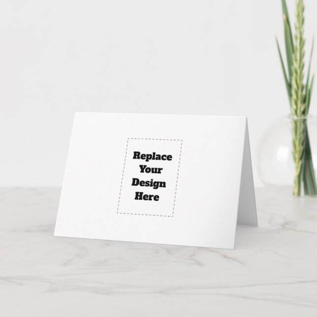 Create Your Own white  Dankeskarte (Vorderseite)