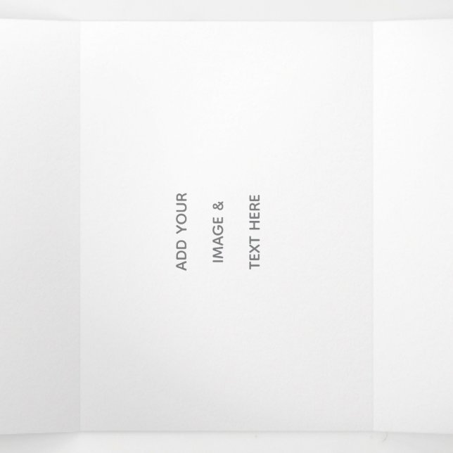 Create Your Own white  Dreifach-gefaltete Programmkarte (Innenseite Mitte)