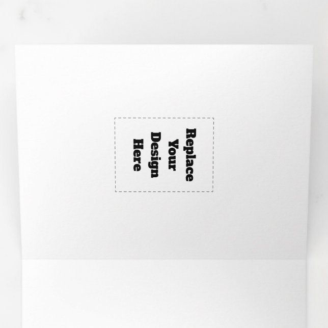 Create Your Own white  Dreifach-gefaltete Programmkarte (Innen Erste Seite)