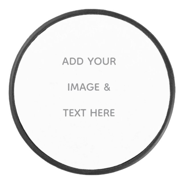 Create Your Own white  Eishockey Puck (Vorderseite)