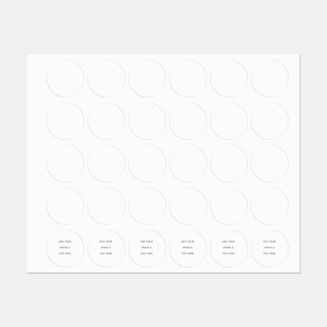 Create Your Own white  Etiketten (Blatt)