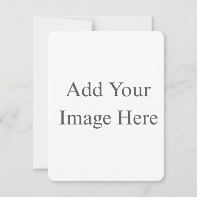 Create Your Own white Flat Save The Date Card (Vorderseite)