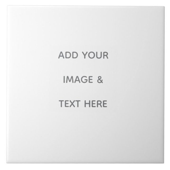 Create Your Own white  Fliese (Vorderseite)