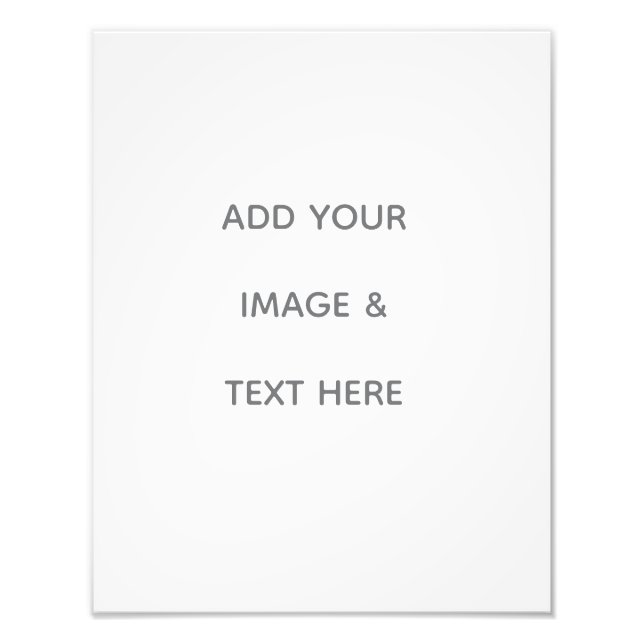 Create Your Own white  Fotodruck (Vorne)