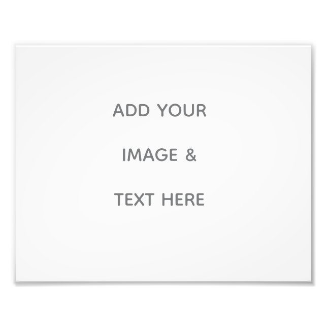 Create Your Own white  Fotodruck (Vorne)