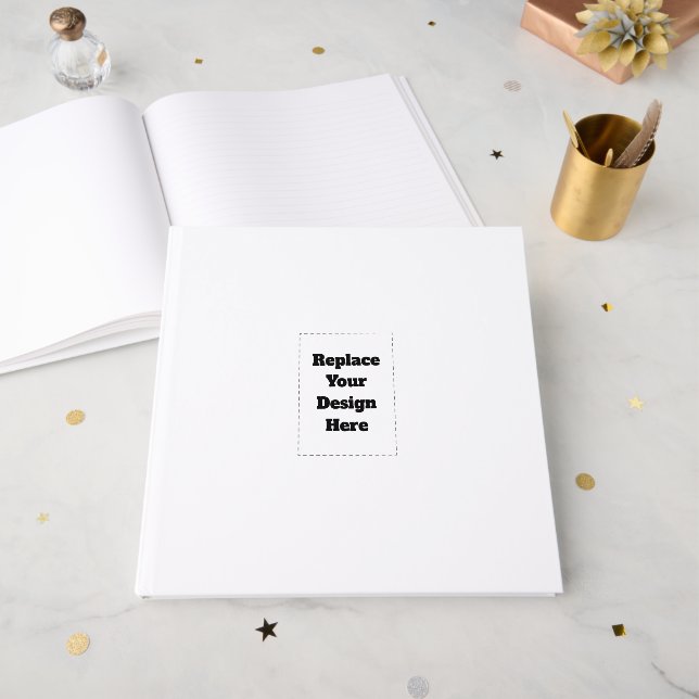 Create Your Own white  Gästebuch (Vorderseite Offen)
