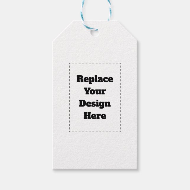 Create Your Own white  Geschenkanhänger (Vorderseite)
