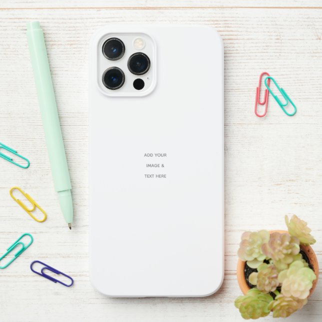 Create Your Own white  iPhone Hülle (Auf dem Schreibtisch)