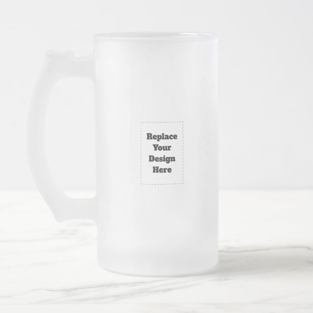 Create Your Own white  Mattglas Bierglas (Links)