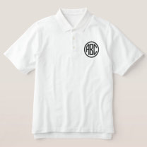Create Your Own White Men's Monogram Polo Shirt
