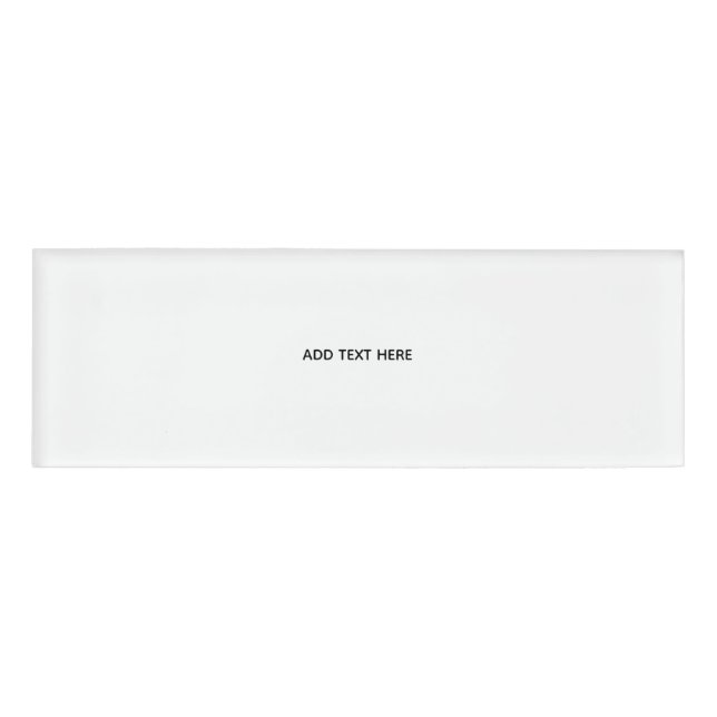 Create Your Own White  Namenschild (Vorderseite)