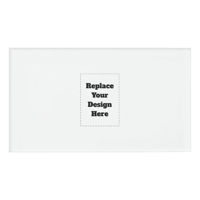 Create Your Own white  Namenschild (Vorderseite)