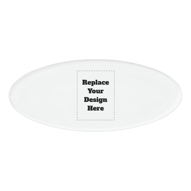 Create Your Own white  Namenschild (Vorderseite)